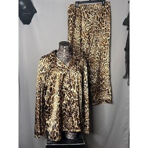 Cheetah‎ Print Women's Pajama Set Size XL